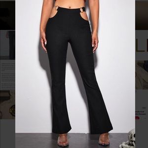Flare Leg Cut-Out Pants